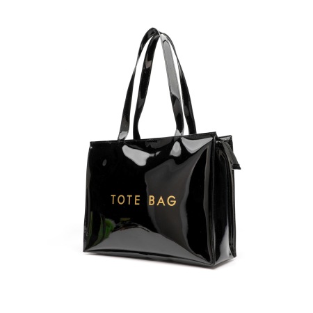 Sac fourre-tout femme en PVC à motif lettres style bureau 2