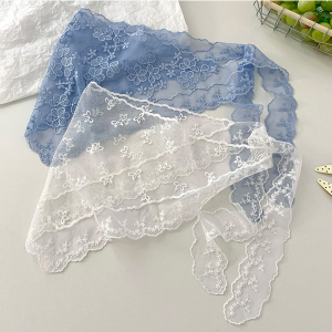 Écharpes D'Été Pour Femmes En Dentelle À Fleurs Douces, Collection Romantique h5 Image4