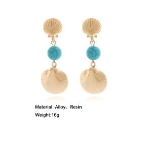 Boucles D'Oreilles Pendantes Pour Femmes, Style Ethnique, Inspirées De L'Océan Et Des Coquillages. h5