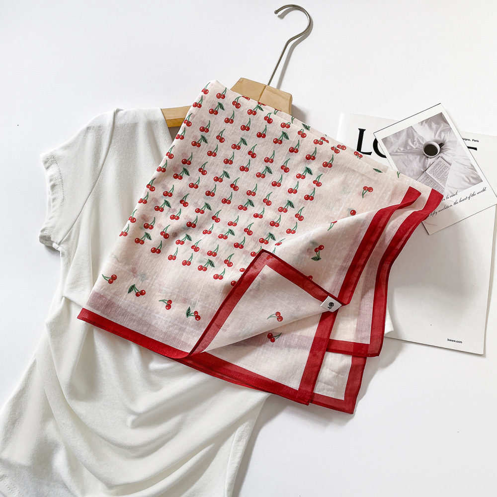 Écharpes D'Été Pour Femmes En Coton Sweet Cherry De La Collection Romantic h5Image2