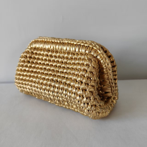 Pochettes Pour Femmes Tissées, Couleur Unie, Style Parisien Chic h5 Image3