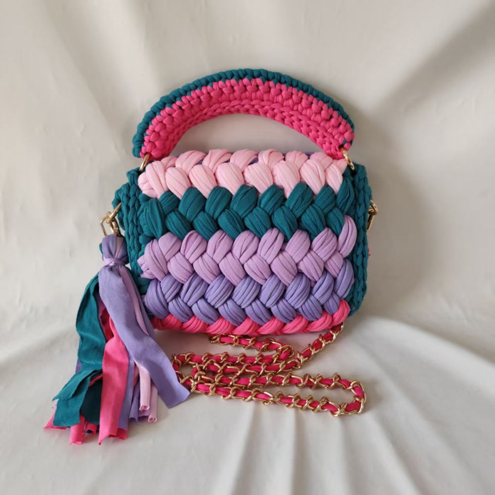 Sacs Bandoulière Femme Style Années 2000 En Polyester Tissé Multicolore h5Image4
