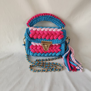 Sacs Bandoulière Femme Style Années 2000 En Polyester Tissé Multicolore h5