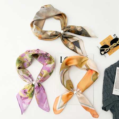 Écharpes d'été élégantes à fleurs pour femmes, collection romantique