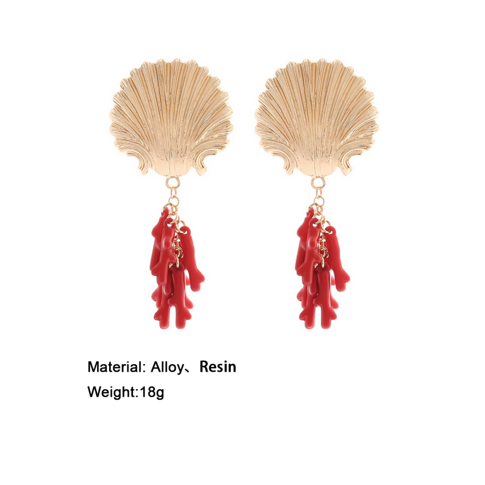 Boucles D'Oreilles Pendantes Pour Femmes, Style Ethnique, Inspirées De L'Océan Et Des Coquillages.