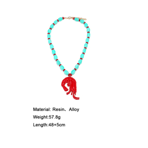 Colliers De Perles En Résine Pour Femmes, Style Océanique, Motif Homard De Vacances h5 