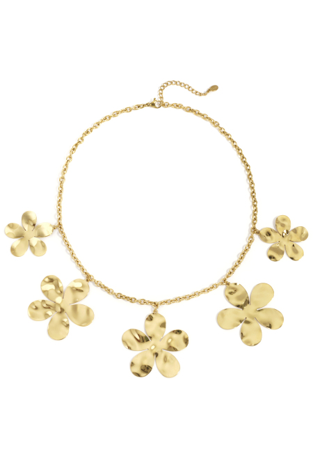 Colliers pendentifs en acier inoxydable Fleur Casual Daily Simple Série Bijoux pour femmes