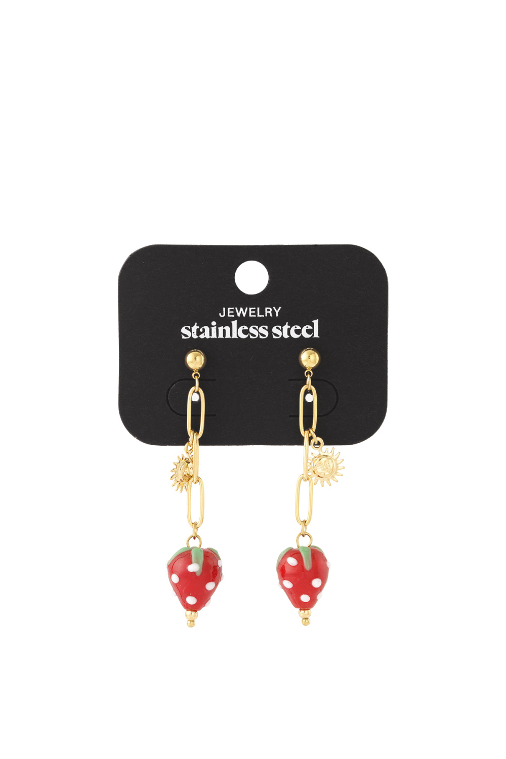 Boucles D'Oreilles Soleil Fraise Image4