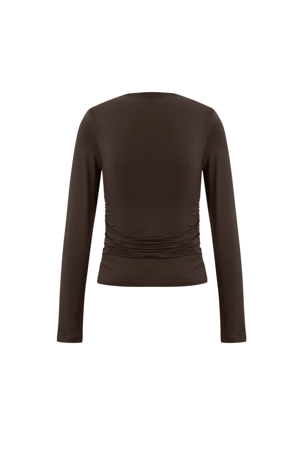 Pull En Nylon Tricoté Femme Manches Longues Basique Couleur Unie Image3