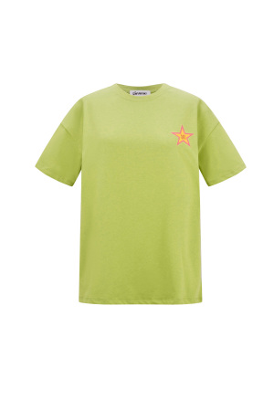 Coton T-Shirt Femme Casual Broderie Étoile h5