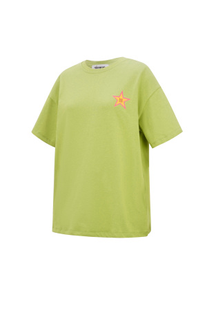 Coton T-Shirt Femme Casual Broderie Étoile h5 Image2