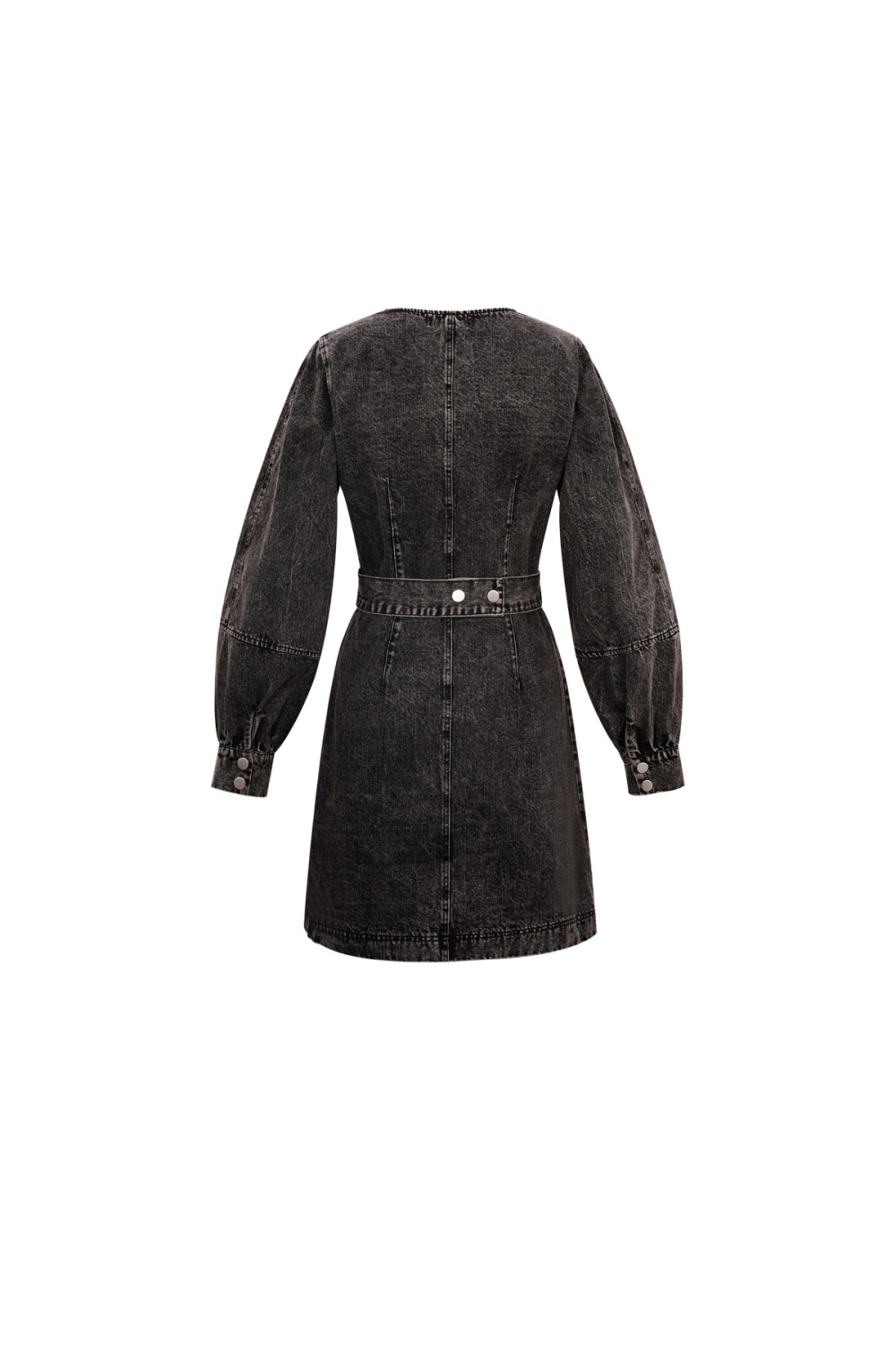 Coton Robe Mini Femme Style Wrap Fermeture À Double Bouton Image4