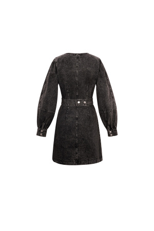 Coton Robe Mini Femme Style Wrap Fermeture À Double Bouton h5 Image4
