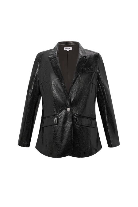Veste en Cuir PU pour Femme Ensemble avec Finition Brillante 2