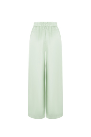 Tissu Polyester Fibre Femmes Pantalon Droit Décontracté Couleur Unie h5 Image10