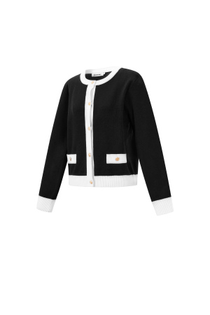 Pull En Polyester Tricoté Femme Style Décontracté Contraste De Couleurs h5 Image2