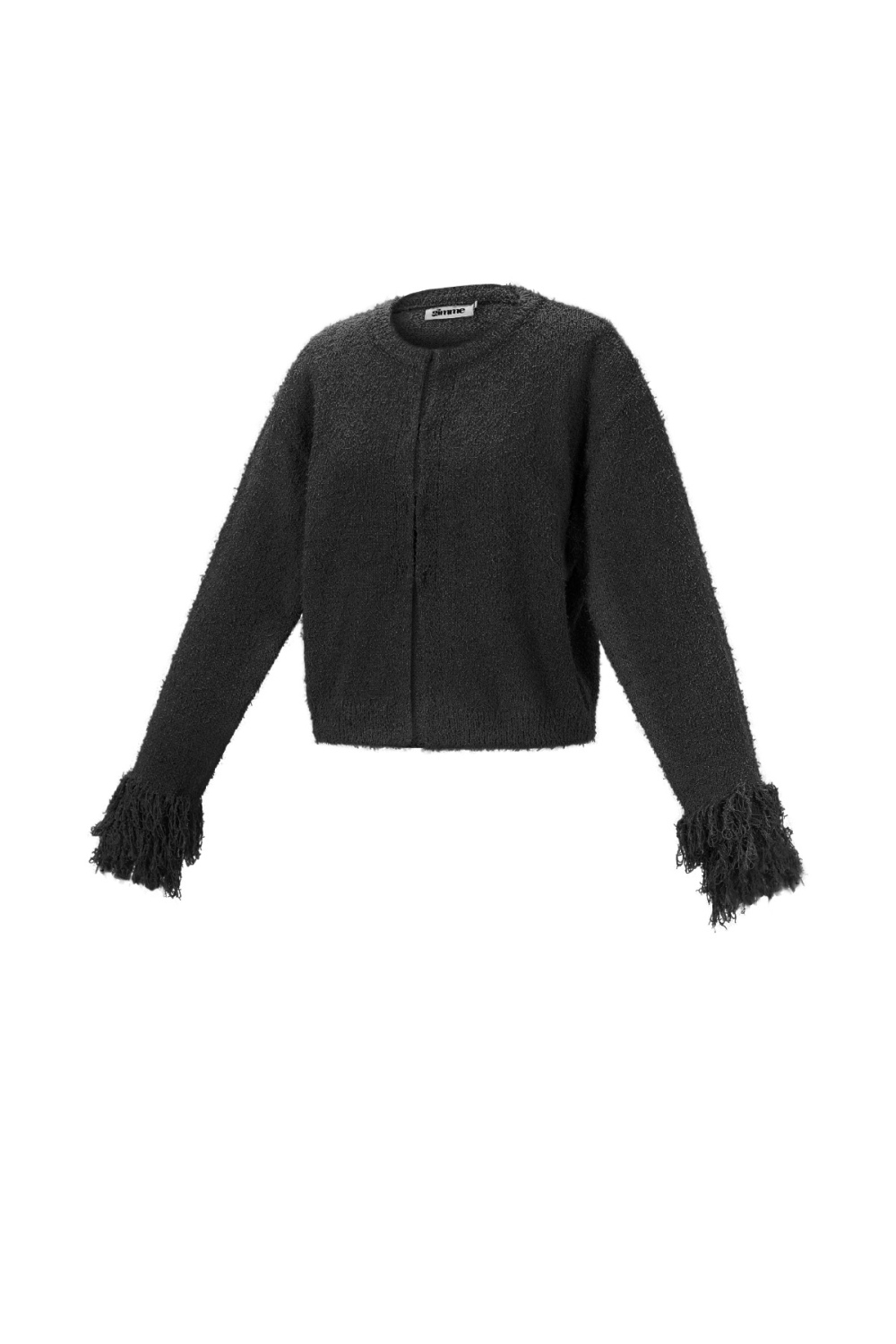 Cardigan Tricoté Fibre De Polyester Femme Décontracté Couleur Unie Automne/Hiver Image2