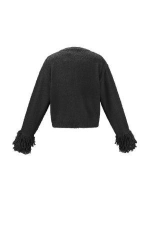 Cardigan Tricoté Fibre De Polyester Femme Décontracté Couleur Unie Automne/Hiver h5 Image3