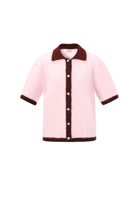 Pull en Fibre de Polyester Tricoté pour Femme Style Décontracté Contraste de Couleurs 2