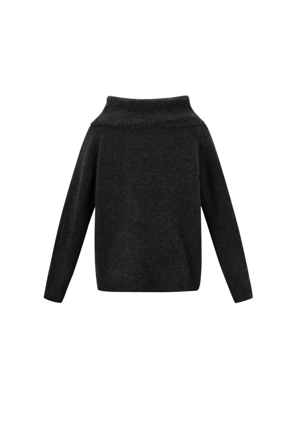 Pull Femme À Épaules Dénudées En Fibre De Polyester Tricotée Élégant Couleur Unie Image3
