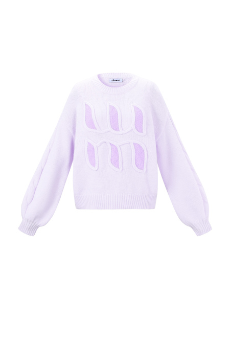Pulls Tricotés Fibres de Polyester Femmes Casual Lettres 2