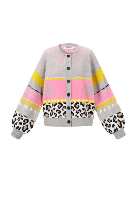Cardigan Femme en Fibre de Polyester Tricotée Style Décontracté Imprimé Floral 2