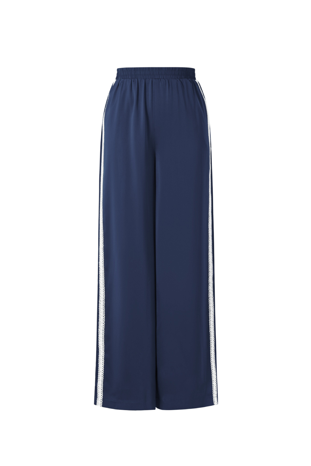 Tissu En Fibre De Polyester Femmes Pantalon Droit Sportif Contraste De Couleurs h5Image13