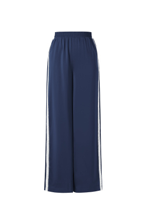 Tissu En Fibre De Polyester Femmes Pantalon Droit Sportif Contraste De Couleurs h5 Image13
