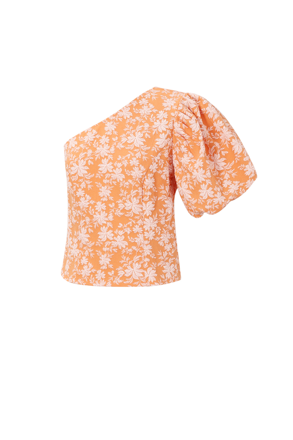 Haut Fleuri Asymétrique À Une Épaule Image2