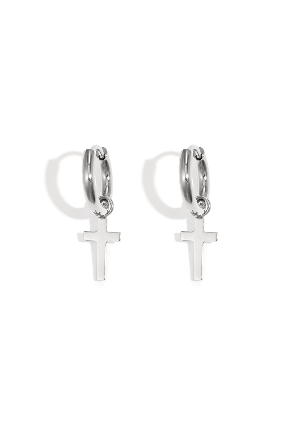 Boucles D'oreilles Faith Argenté Acier Inoxydable