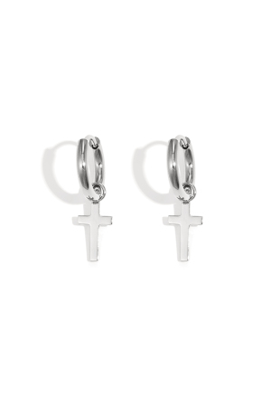 Boucles D'oreilles Faith Argenté Acier Inoxydable h5