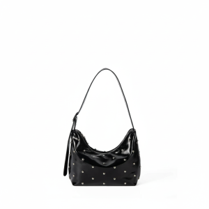 Sac Bandoulière Femme Simple Series, Couleur Unie Décontractée, Rivets, En Pu. h5 Image2