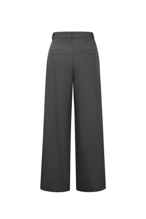 Tissu Polyester Fibre Femme Pantalon Droit Casual Automne/Hiver h5 Image3