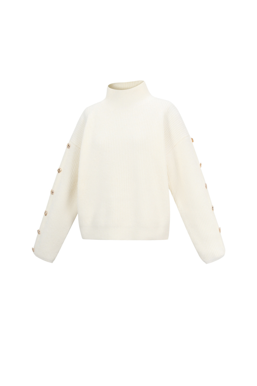 Pull Col Roulé Femme En Polyester Tissé Casual Couleur Unie Image2