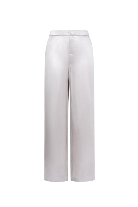 Tissu Polyester Fibre Pantalon Droit Femme Style Décontracté Couleur Unie Automne/Hiver 2