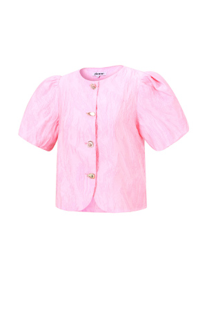 Tissu Polyester Fibre Femmes Tops Manches Courtes Élégant Couleur Unie Printemps/Été h5 Image2
