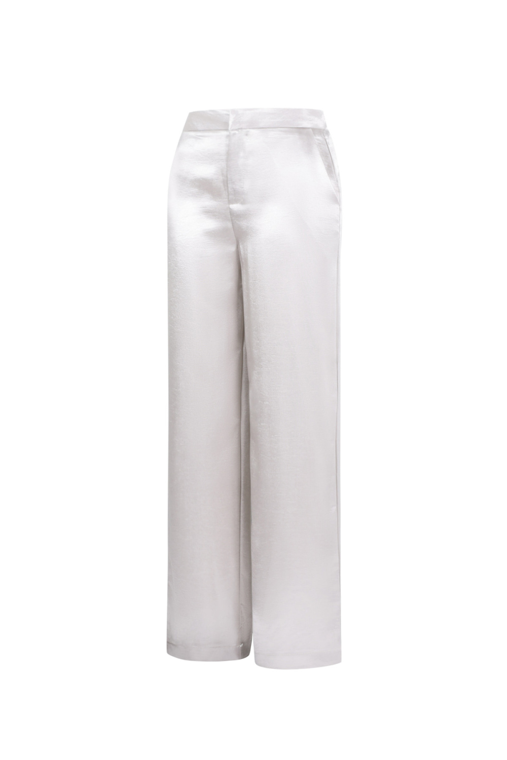Tissu Polyester Fibre Pantalon Droit Femme Style Décontracté Couleur Unie Automne/Hiver Image2