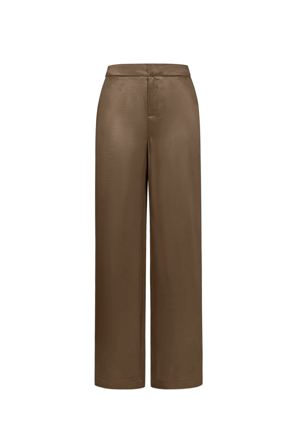 Tissu Polyester Fibre Pantalon Droit Femme Style Décontracté Couleur Unie Automne/Hiver Image13