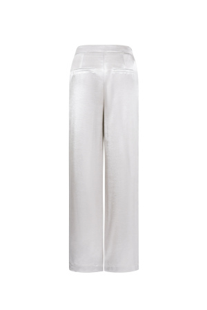 Tissu Polyester Fibre Pantalon Droit Femme Style Décontracté Couleur Unie Automne/Hiver h5 Image3