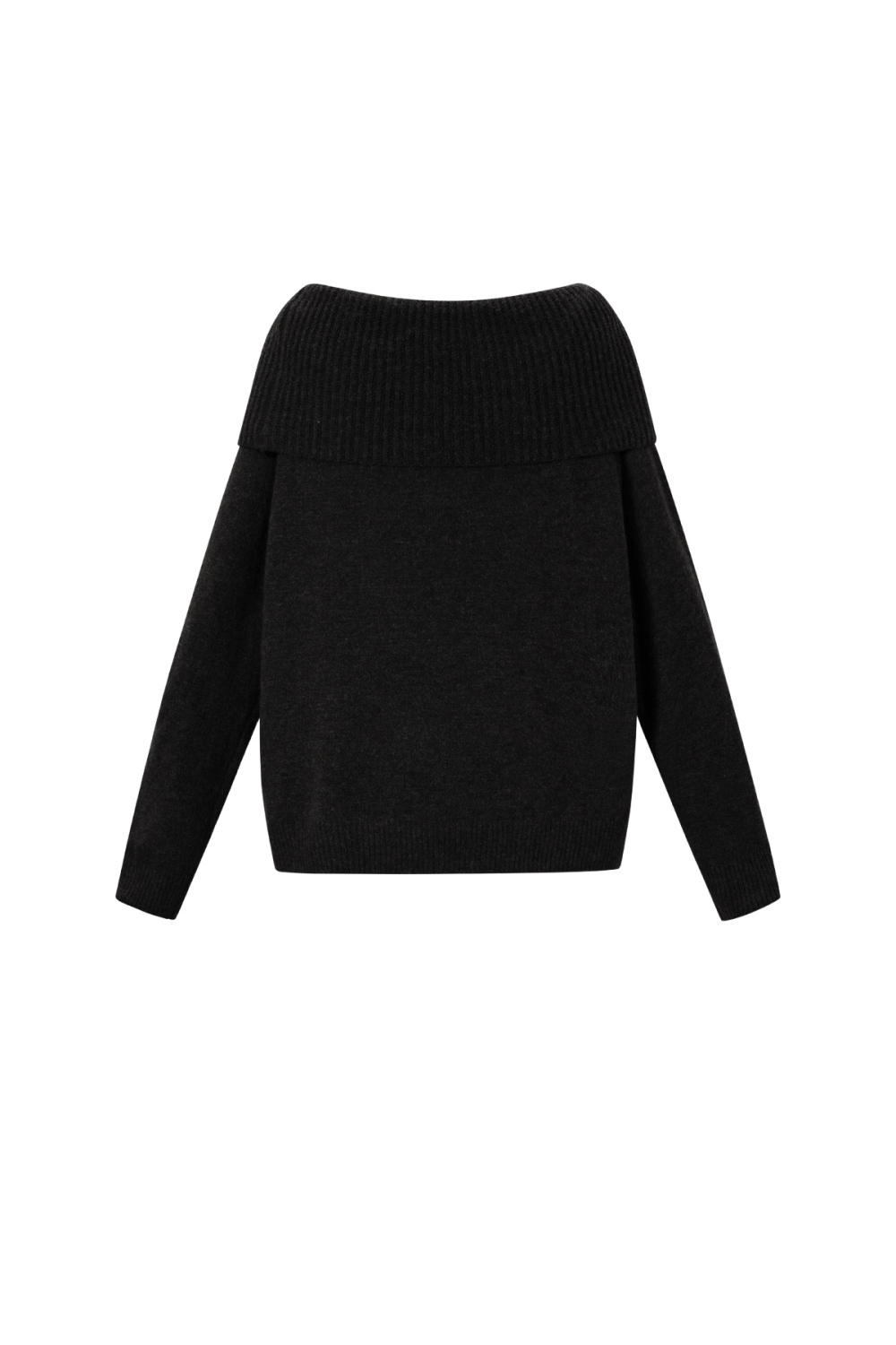 Pull Femme À Épaules Dénudées En Fibre De Polyester Tricotée Élégant Couleur Unie h5Image3