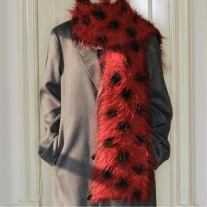 Écharpe D'Hiver Classique En Laine À Pois Pour Femme, 1 Pièce h5 Image4