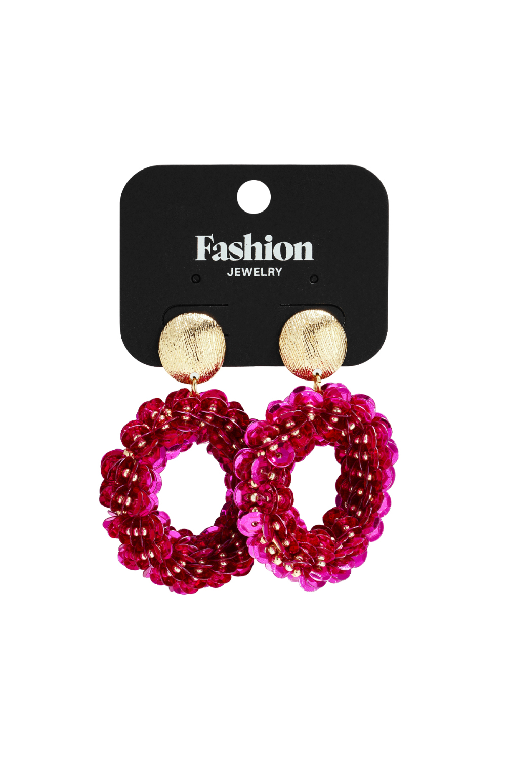 Boucles D'Oreilles Rondes À Sequins Image6