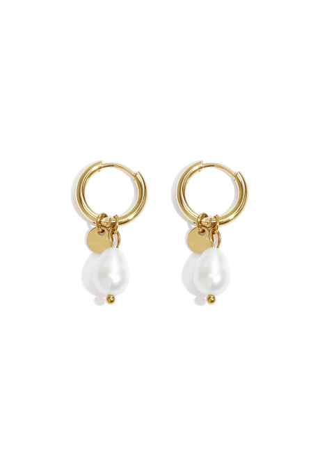 Boucles d'oreilles Pearl Drops Argenté Acier inoxydable