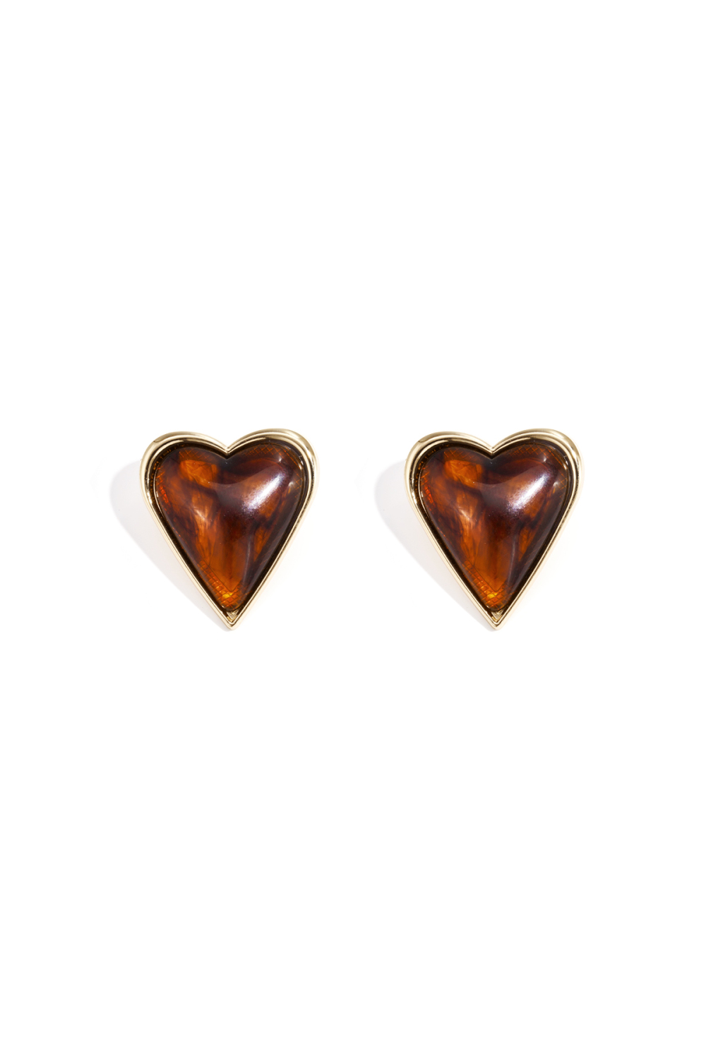 Boucles D'Oreilles Puces En Alliage, Style Rétro, En Forme De Cœur, Collection Daily Simple, Bijoux Pour Femmes