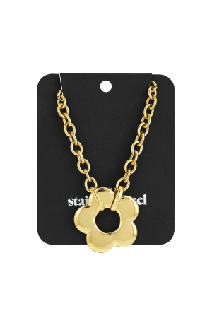 Colliers Pendentifs En Acier Inoxydable Fleur Casual Daily Simple Série Bijoux Pour Femmes h5 Image4