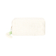 Sac oreiller à carreaux en peluche Beige (avec poignée). 