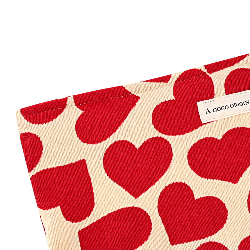 Sac Pour Femme En Velours Côtelé Sweet Heart, Série Romantique, 1 Pièce Image2