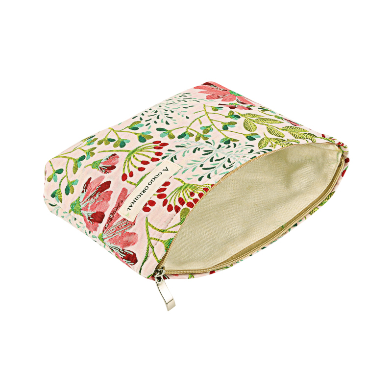 Sac À Main En Polyester Pour Femme, Série Luxueuse, Motif Floral Rétro, 1 Pièce Image3