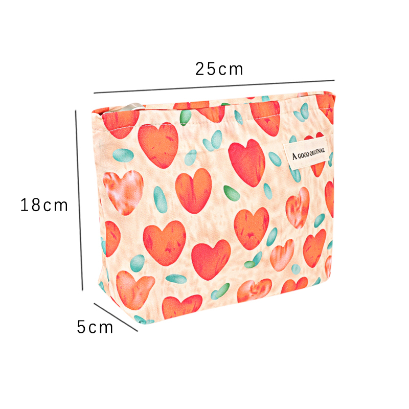 Sac À Main En Polyester Pour Femme, Série Romantique, Motif Cœur Mignon, 1 Pièce Image4