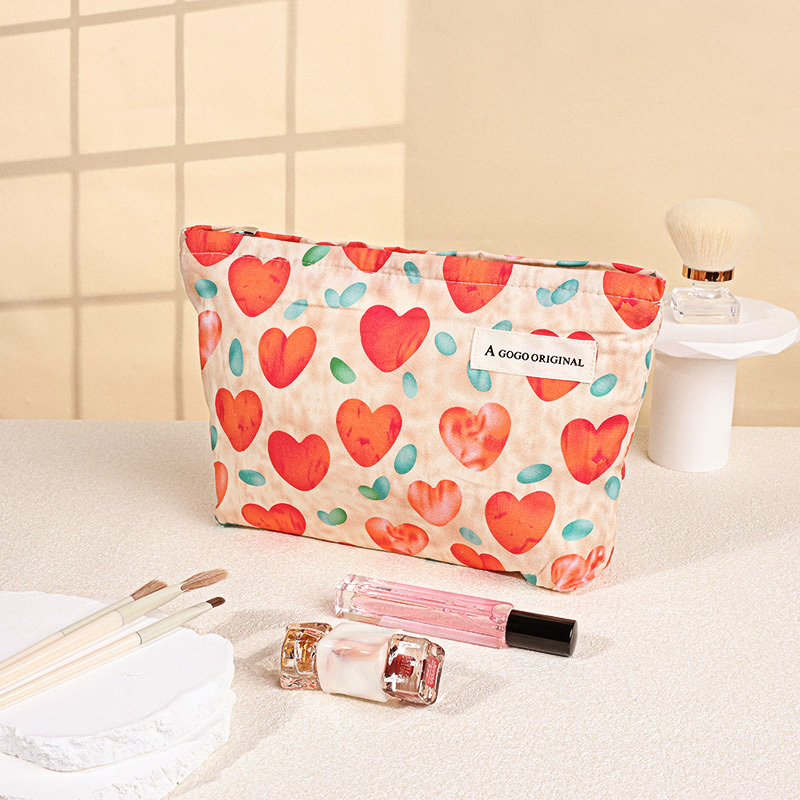 Sac À Main En Polyester Pour Femme, Série Romantique, Motif Cœur Mignon, 1 Pièce Image5